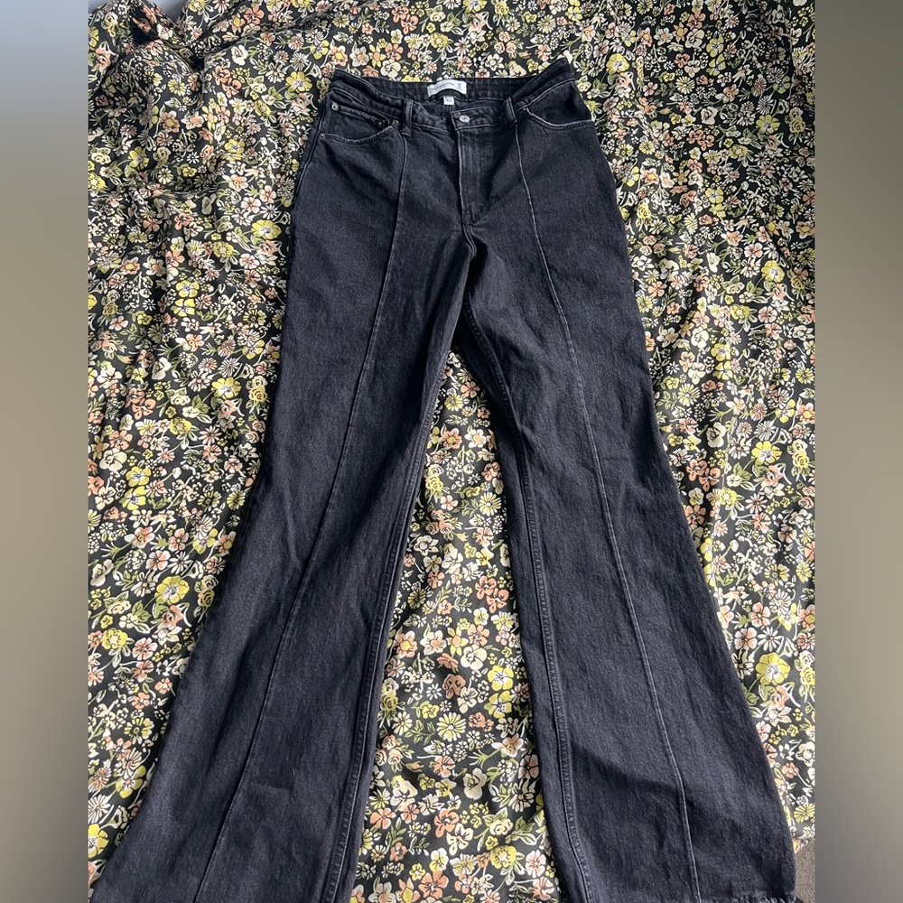 Abercrombie & Fitch Black Flare Jeans (Tall/ Long)